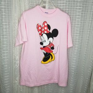 Disney Pink Minnie Mouse Graphic T-shirt SzM